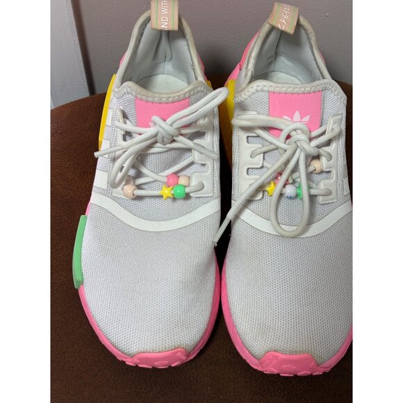 Adidas NMD R1 J White Beam Pink HP7882 Women’s Shoes Size 5.5 Running Walking - Picture 3 of 10